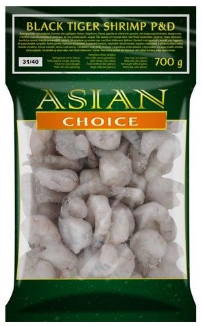 Asian Choice Black Tiger Shrimp 31_40 700g