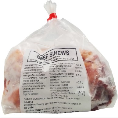 Cow Veins_Beef Sinews Frozen 1kg.