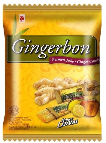 Gingerbon Ginger Candy (Honey Lemon) 125g